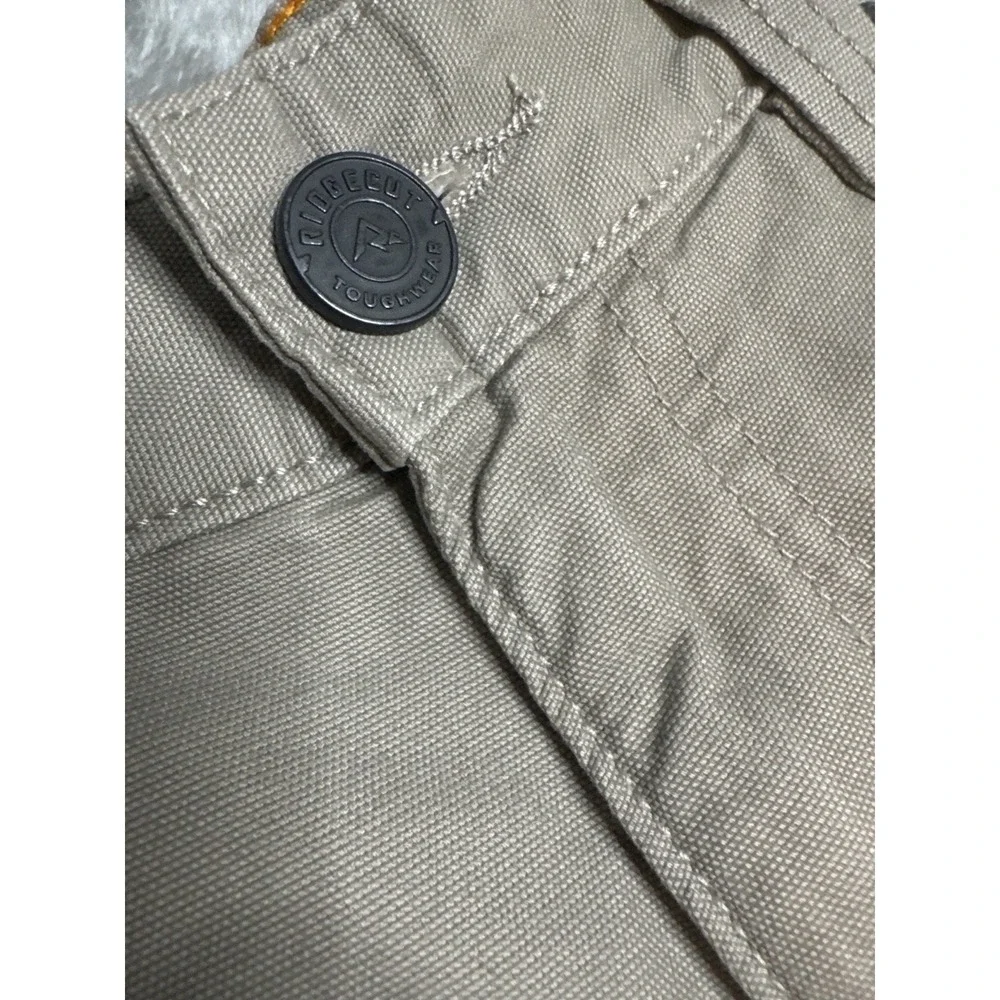 Ridgecut Toughwear Utility Work Pants‎ 38x32 Khaki Canvas Relaxed Fit